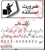 Private School Lahore Jobs 2023 For Teaching Staff